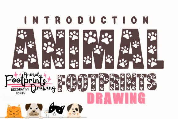 Animal Footprints Drawing Font