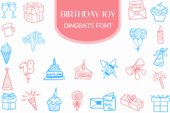 Birthday Joy Font for Creative Design