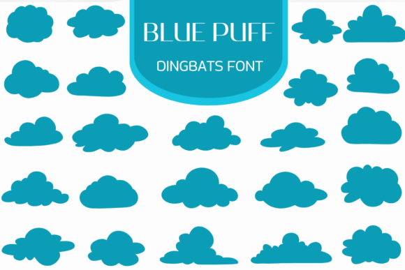 Blue Puff: A Cute Dingbats Font