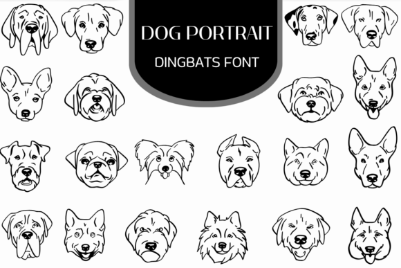 Dog Portrait Font: Cute & Creative