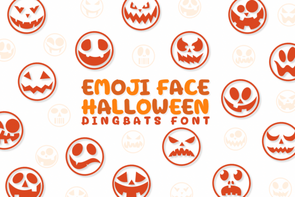 Emoji Face Halloween Font