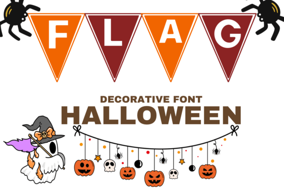 Flag Halloween Font for Business