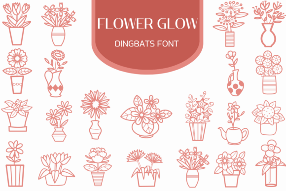 Flower Glow Font for Business