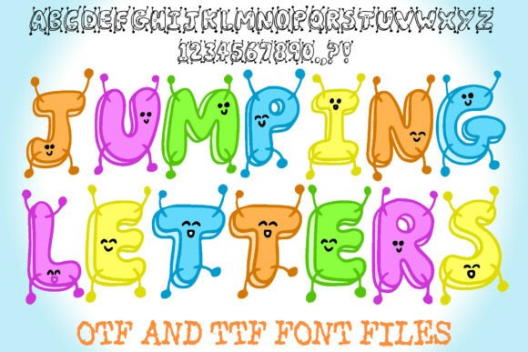 Jumping Letters: A Playful Font for Creative Projects