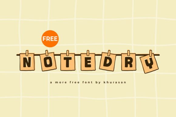 Notedry: A Cute Display Font for Creative Projects