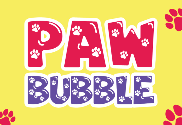 Paw Bubble Font: Playful Typography for Pet Lovers