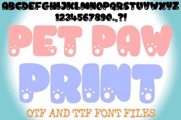 Pet Paw Print Font: Adorable Typography for Marketers