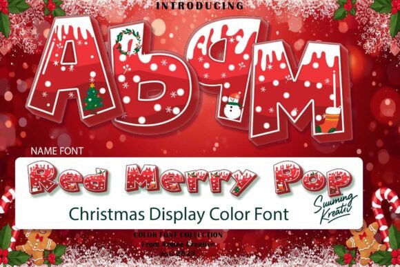 Redmerrypop: A Festive Font for Creative Design