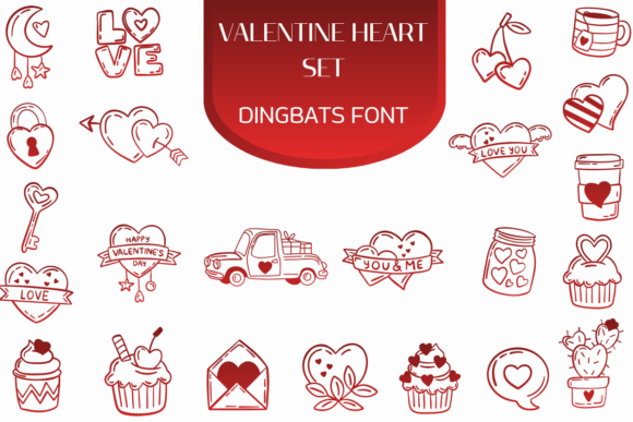Valentine Heart Set Font